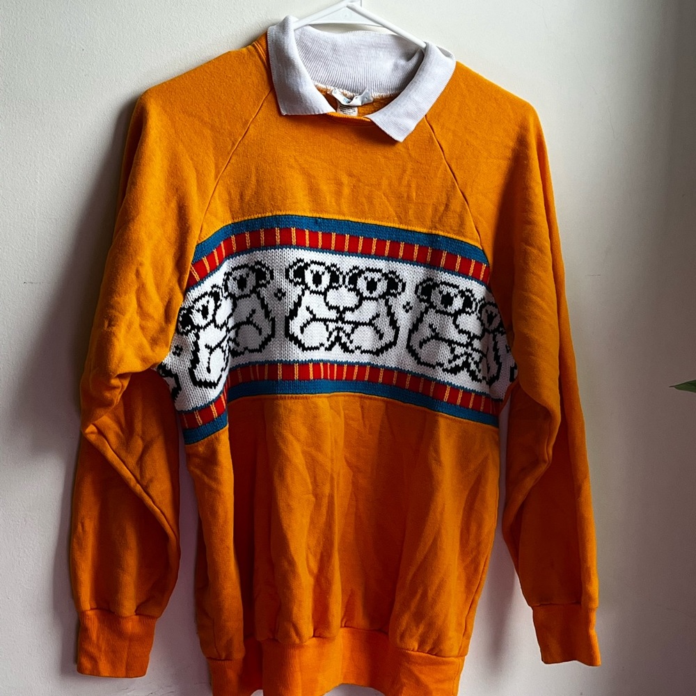Yellow Collared Koala Sweater